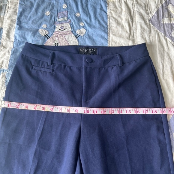 Laundry by Shelli Segal Womens Navy Trouser Work Formal Everyday Casual Pants 8 - Picture 8 of 11